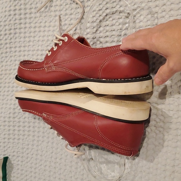 Sebago boat dockside dock Oxfords 7.5 Red (#1) - Picture 3 of 5